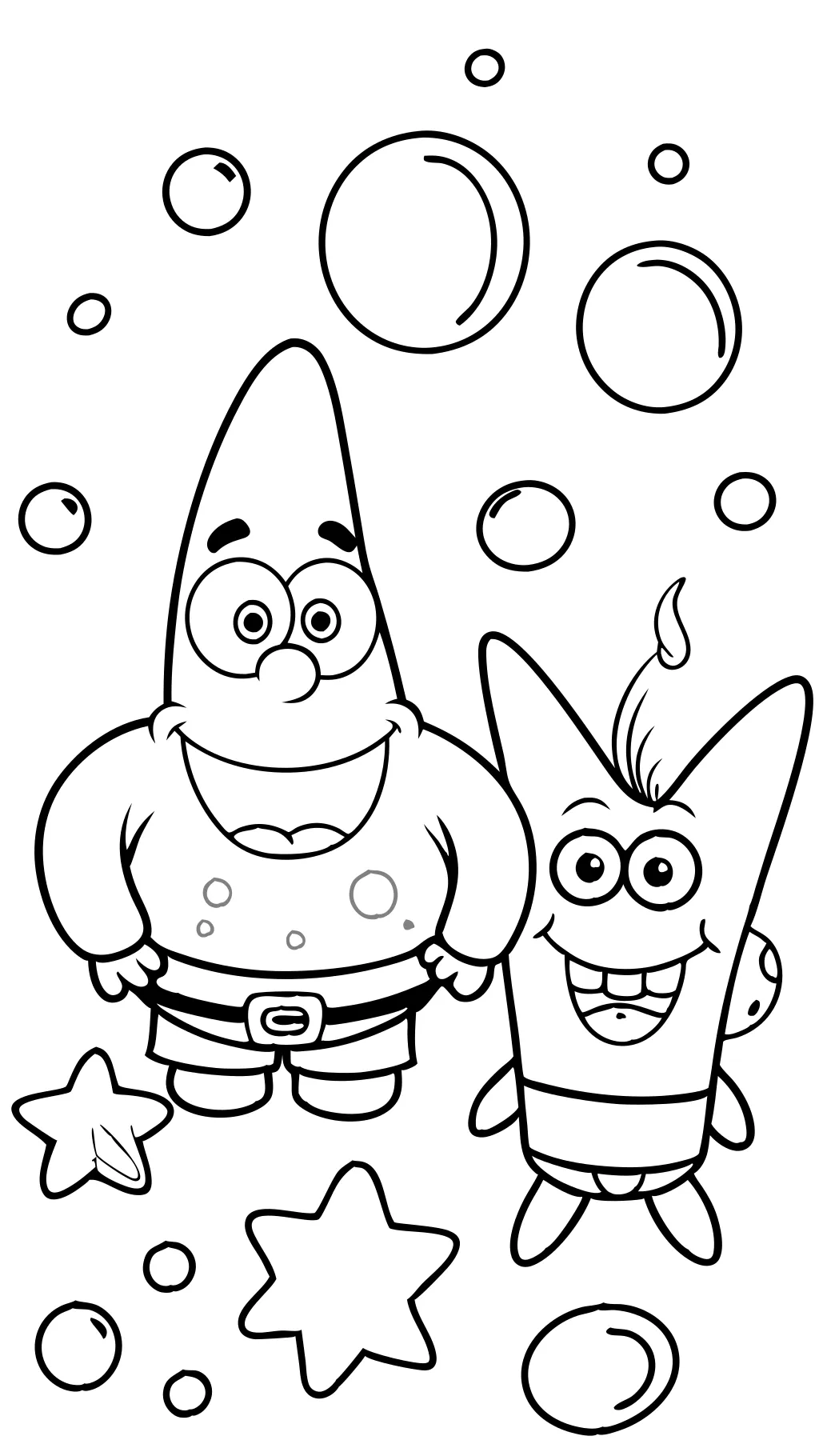 coloriages de spongebob patrick